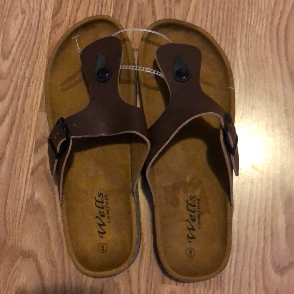 Brand new wells comfort brown sandals
